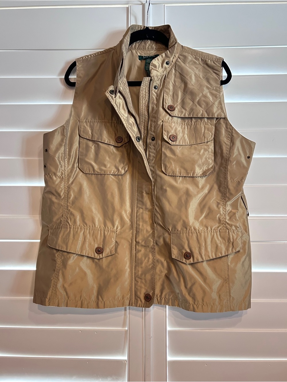 Lauren Ralph Lauren Vest Jacket Tan Size XL